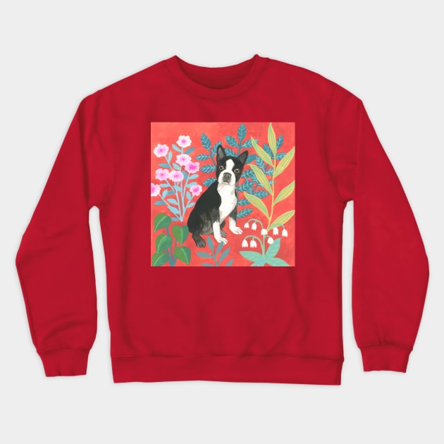 Boston Terrier Crewneck Sweatshirt by AlisonKolesar